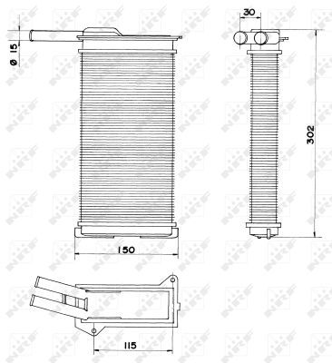 NRF 58608 Heat Exchanger, interior heating - 5
