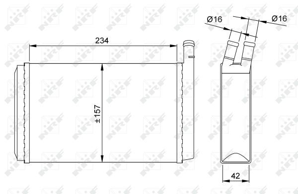 NRF 58614 Heat Exchanger, interior heating - 6