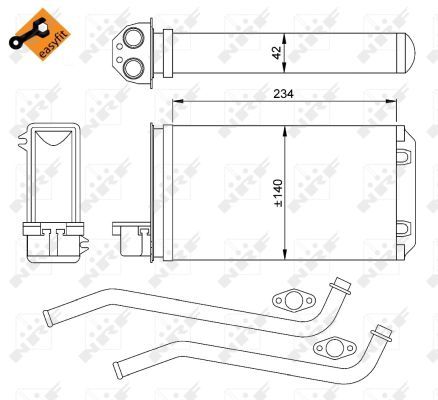 NRF 58617 Heat Exchanger, interior heating - 6