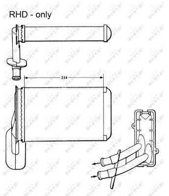 NRF 58623 Heat Exchanger, interior heating - 5