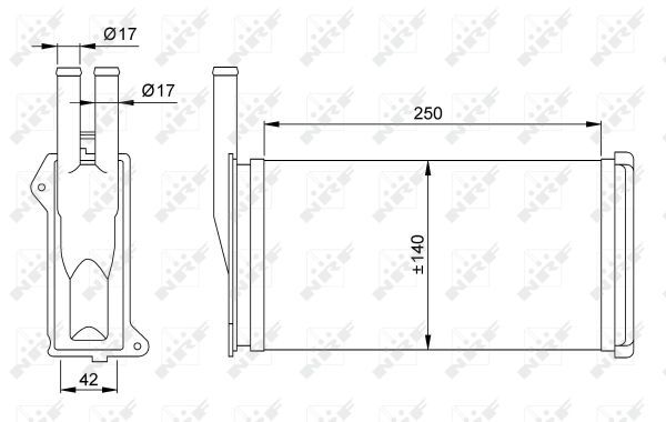 NRF 58638 Heat Exchanger, interior heating - 5