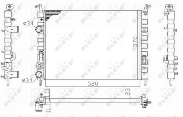 NRF 58726 Radiator, engine cooling - 5