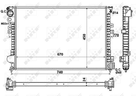 NRF 58993 Radiator, engine cooling - 5