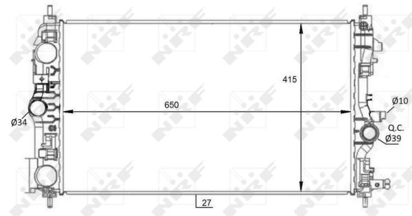 NRF 59076 Radiator, engine cooling - 1