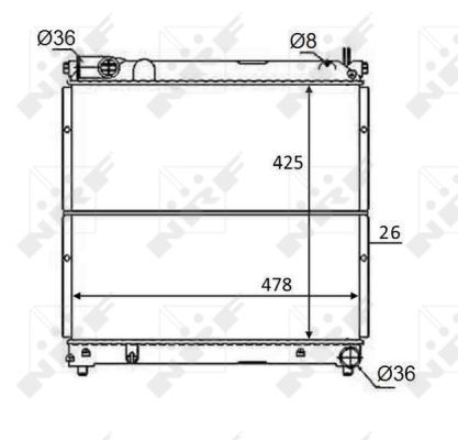 NRF 59106 Radiator, engine cooling - 5