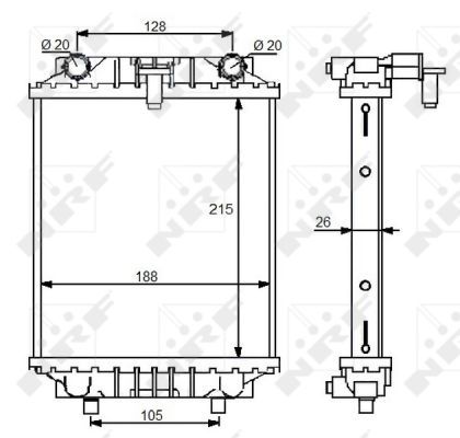 NRF 59125 Radiator, engine cooling - 5