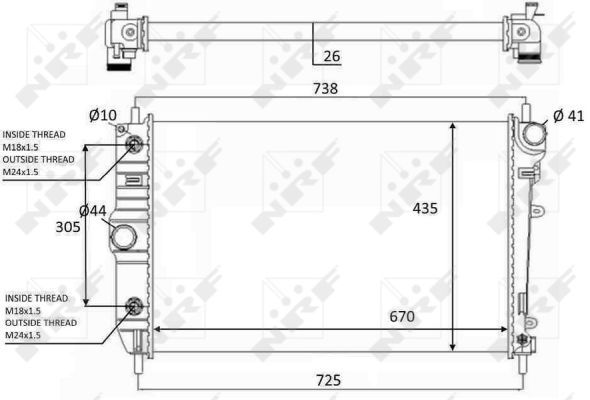 NRF 59129 Radiator, engine cooling - 5