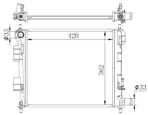NRF 59262 Radiator, engine cooling - 5
