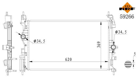 NRF 59266 Radiator, engine cooling - 5