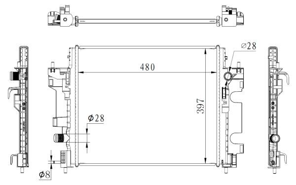 NRF 59274 Radiator, engine cooling - 5