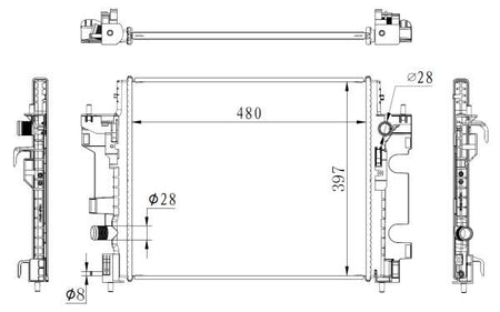 NRF 59274 Radiator, engine cooling - 5