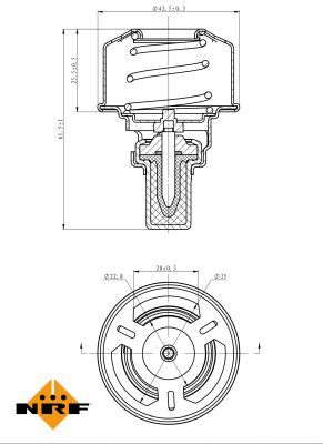 NRF 725007 Thermostat, coolant - 5