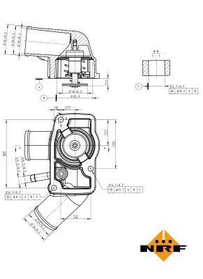 NRF 725010 Thermostat, coolant - 5