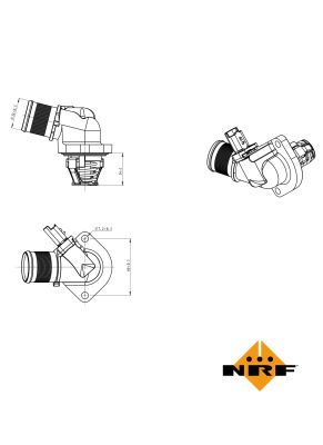 NRF 725015 Thermostat, coolant - 5