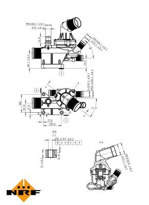NRF 725019 Thermostat, coolant - 5