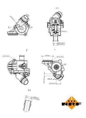 NRF 725027 Thermostat, coolant - 5