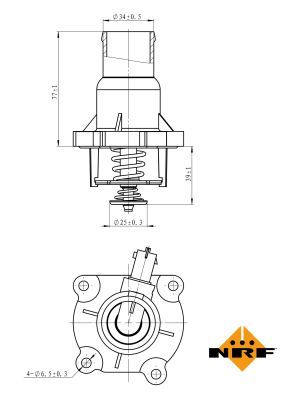 NRF 725033 Thermostat, coolant - 5