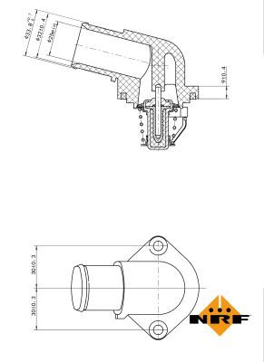 NRF 725037 Thermostat, coolant - 5