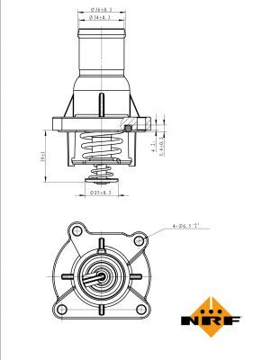 NRF 725046 Thermostat, coolant - 5