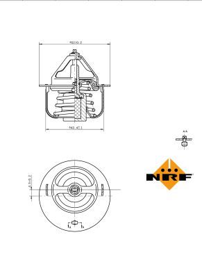 NRF 725054 Thermostat, coolant - 5