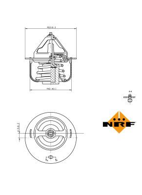 NRF 725057 Thermostat, coolant - 5