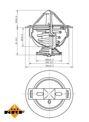 NRF 725060 Thermostat, coolant - 5