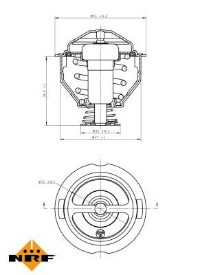 NRF 725090 Thermostat, coolant - 5