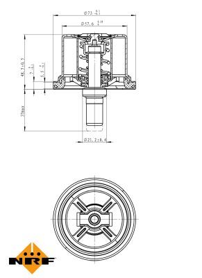 NRF 725099 Thermostat, coolant - 5