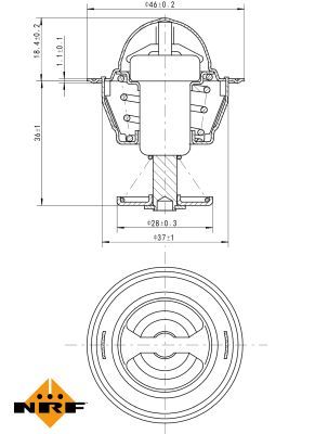 NRF 725109 Thermostat, coolant - 5
