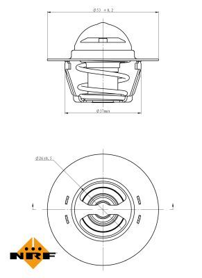 NRF 725128 Thermostat, coolant - 5