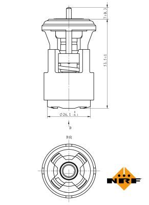 NRF 725133 Thermostat, coolant - 5
