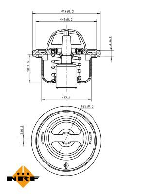 NRF 725146 Thermostat, coolant - 5