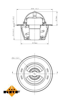 NRF 725151 Thermostat, coolant - 5