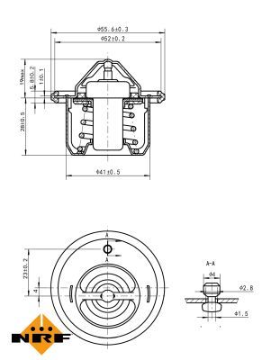 NRF 725152 Thermostat, coolant - 5