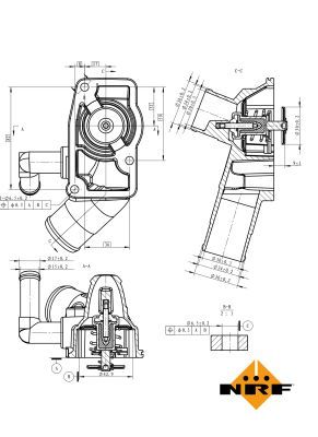 NRF 725157 Thermostat, coolant - 5