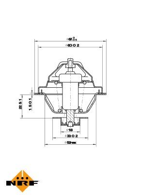 NRF 725162 Thermostat, coolant - 5