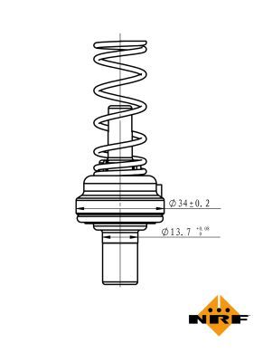 NRF 725195 Thermostat, coolant - 5