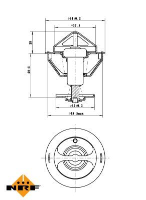 NRF 725200 Thermostat, coolant - 5