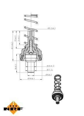 NRF 725203 Thermostat, coolant - 5