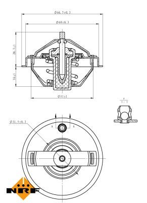 NRF 725210 Thermostat, coolant - 5