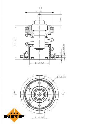 NRF 725225 Thermostat, coolant - 5