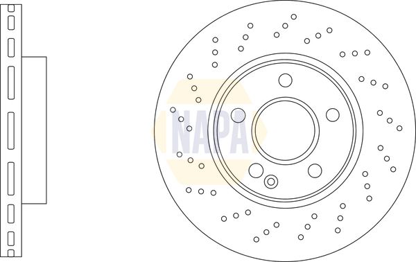 Napa NBD5107 Brake Disc - 1