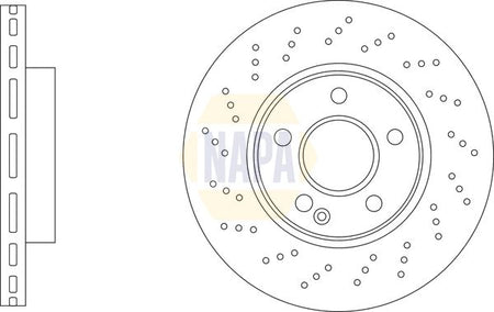 Napa NBD5107 Brake Disc - 1