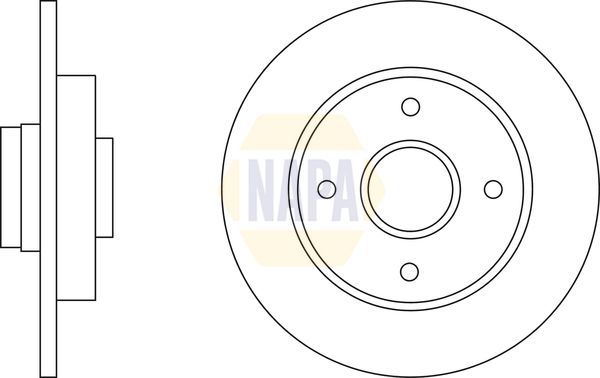 Napa NBD5180 Brake Disc - 1