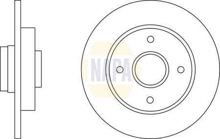 Napa NBD5180 Brake Disc - 1