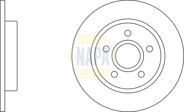 Napa NBD5206 Brake Disc - 1