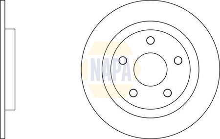 Napa NBD5325 Brake Disc - 1