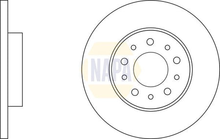Napa NBD5661 Brake Disc - 1