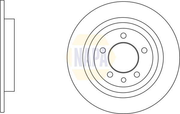 Napa NBD5666 Brake Disc - 1