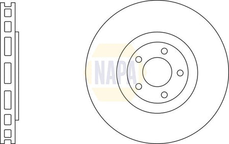 Napa NBD5677 Brake Disc - 1